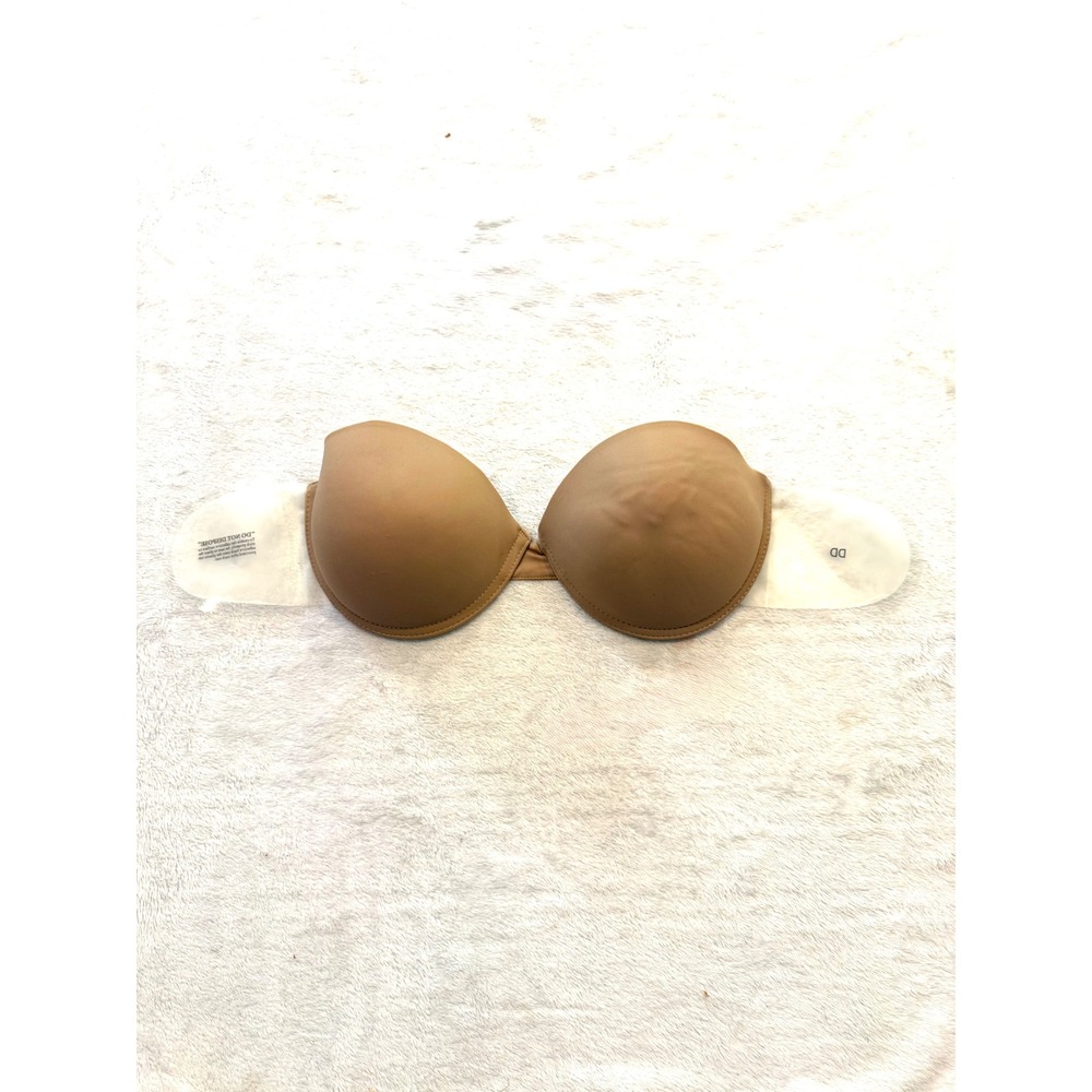 Tan Nude Adhesive Backless Strapless Bra Sticky Side Wings Size DD